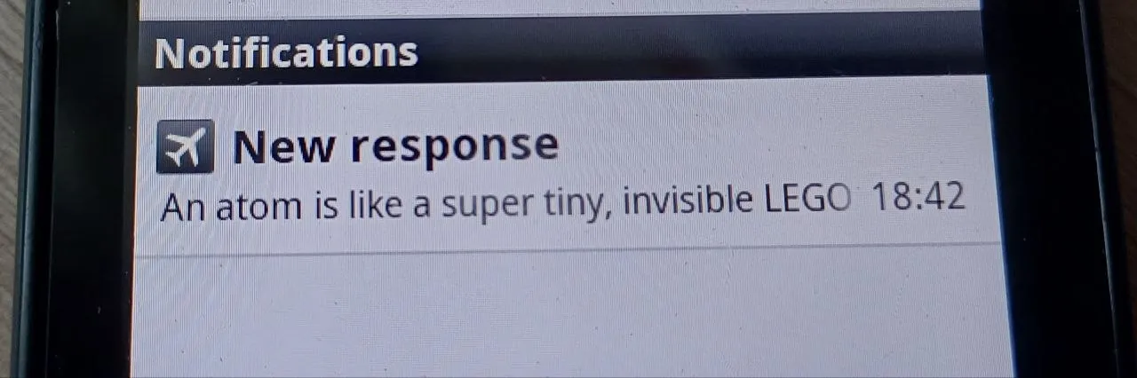 Notification pane of Android 2.2 Froyo